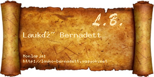 Laukó Bernadett névjegykártya