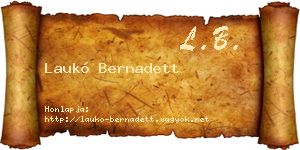 Laukó Bernadett névjegykártya