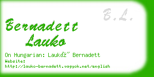 bernadett lauko business card